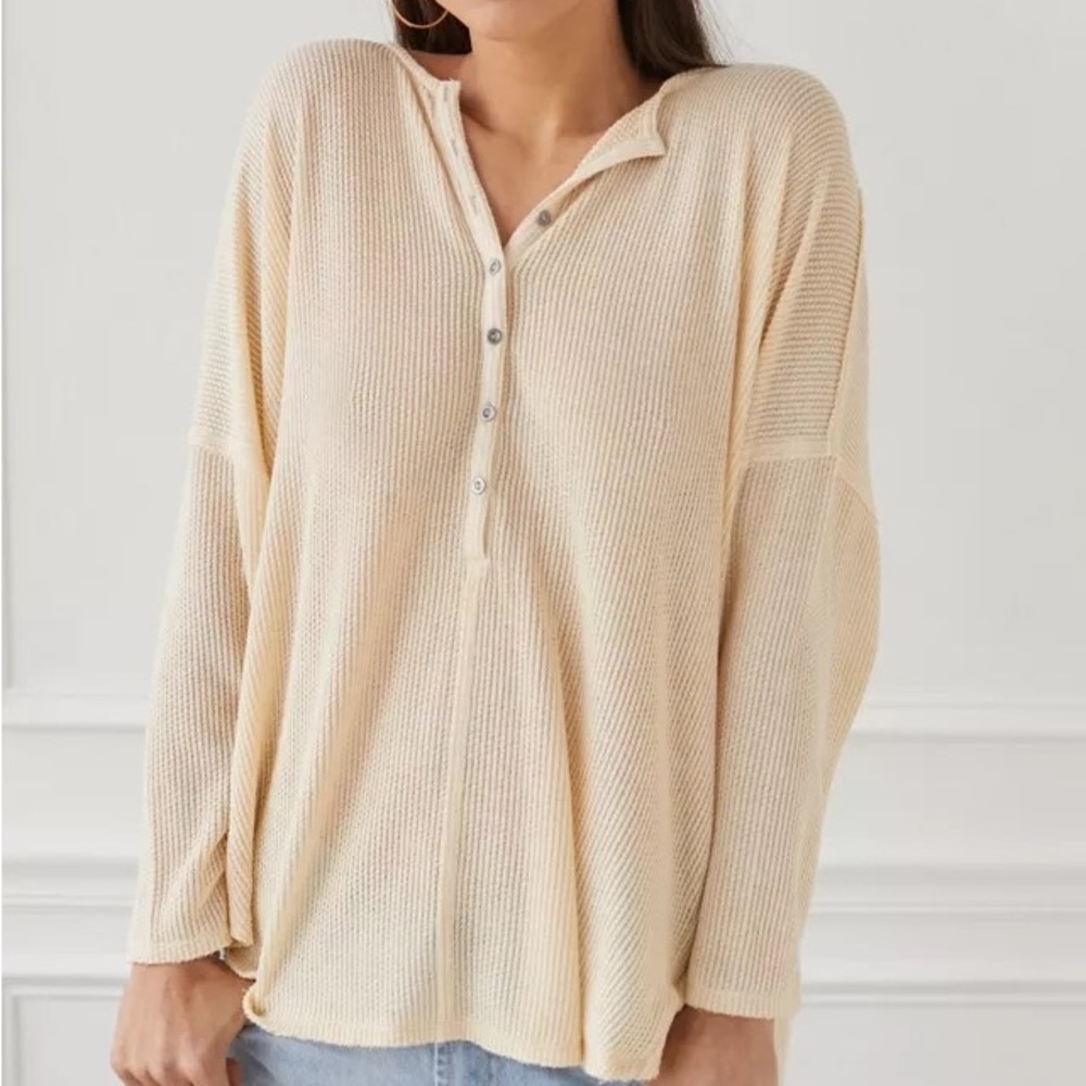 Urban Outfitters Out From Under Staying In Knit Henley Top